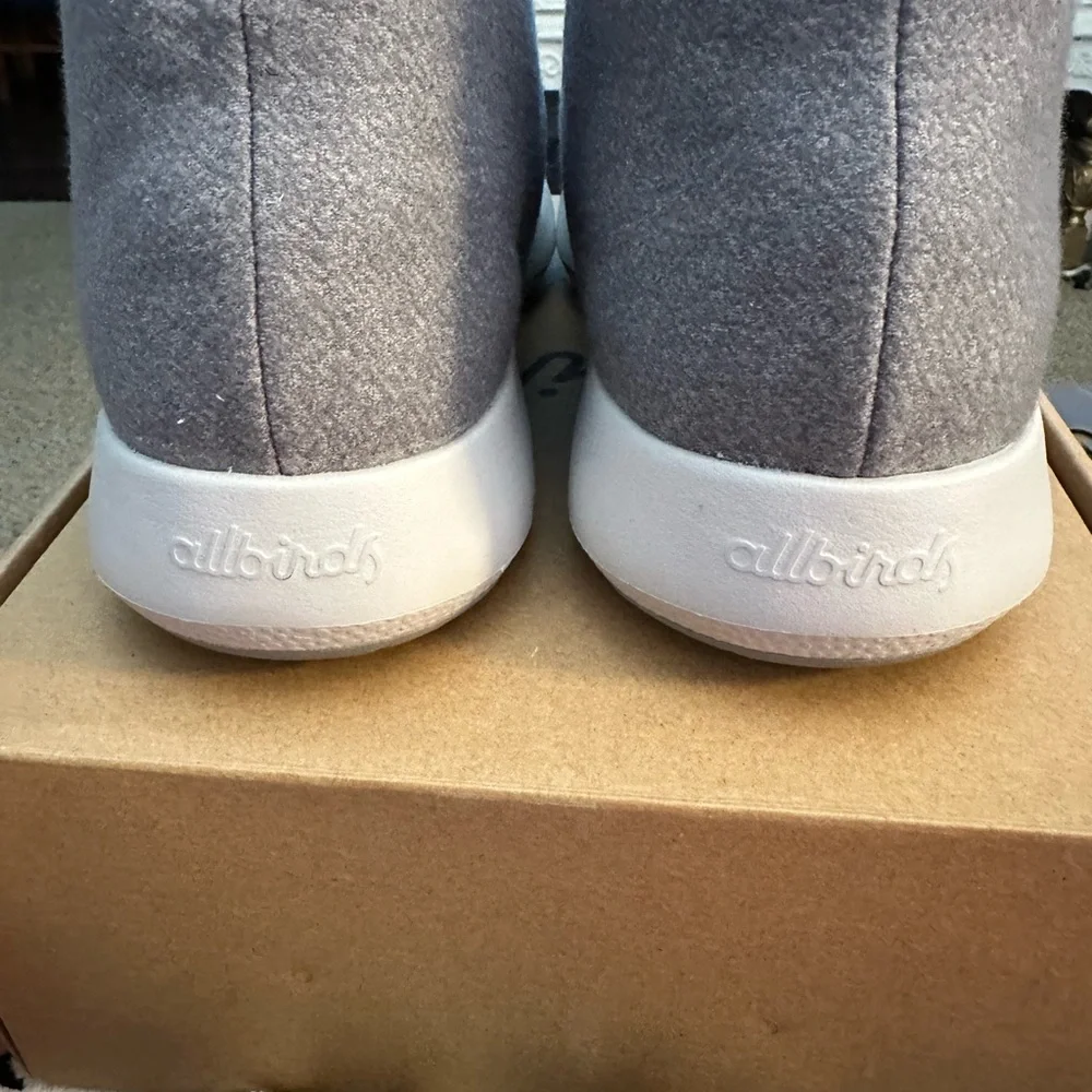 Allbirds women’s Wool Runner-Up Mizzle Light Gray high top shoes NIB - Picture 8 of 11